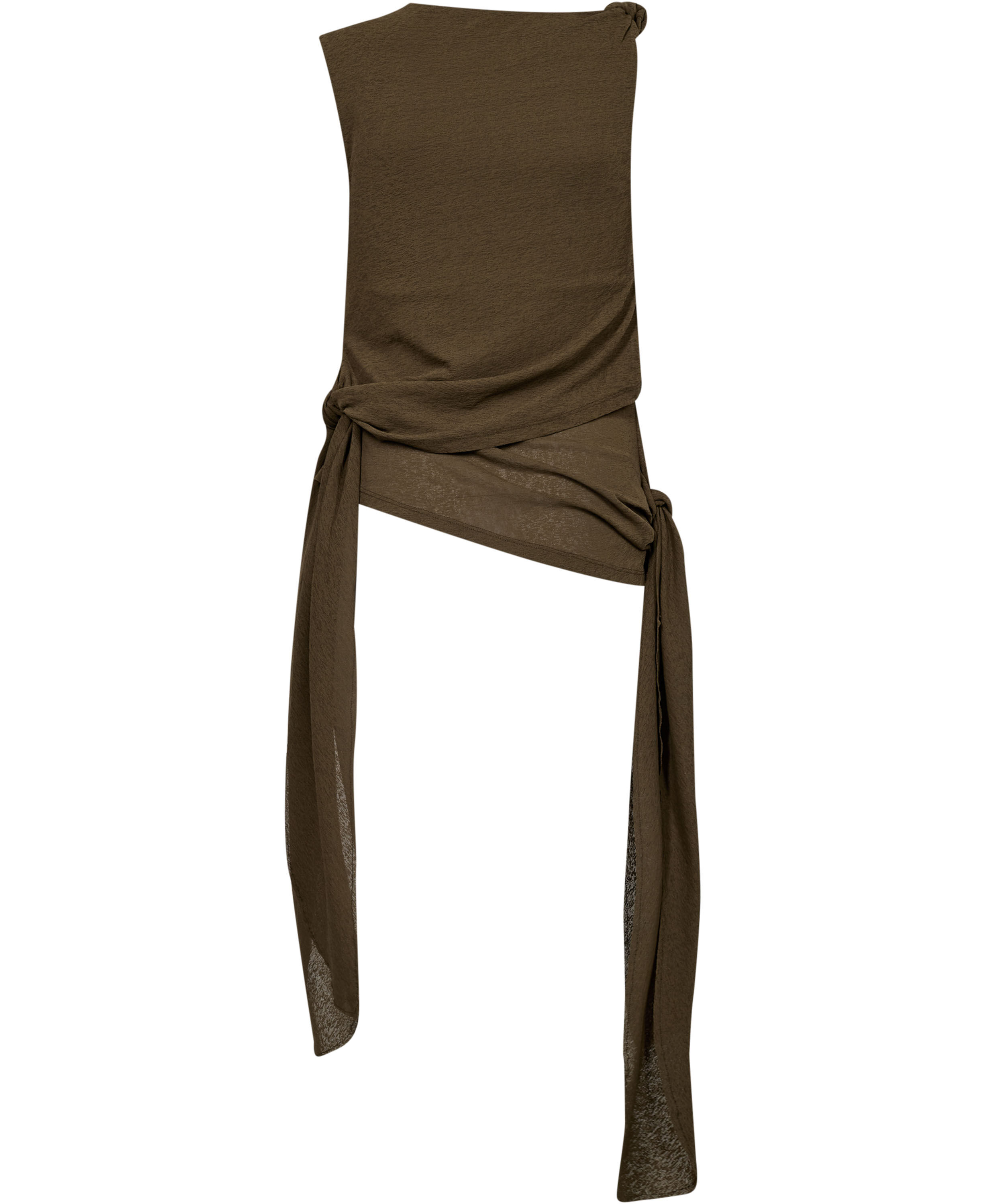 Marl Mesh Tie Knot Tank Top