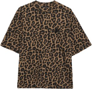 AVI TEE - BLACK AND BROWN LEOPARD