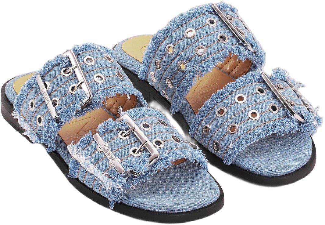 Feminine Buckle Two Strap Sandal De