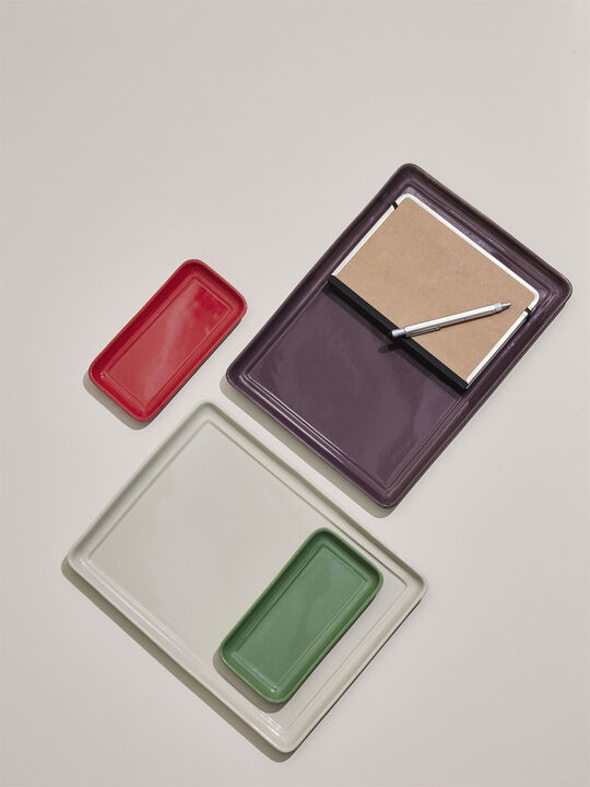 Amare Bakke Burgundy/Rød sæt af 2