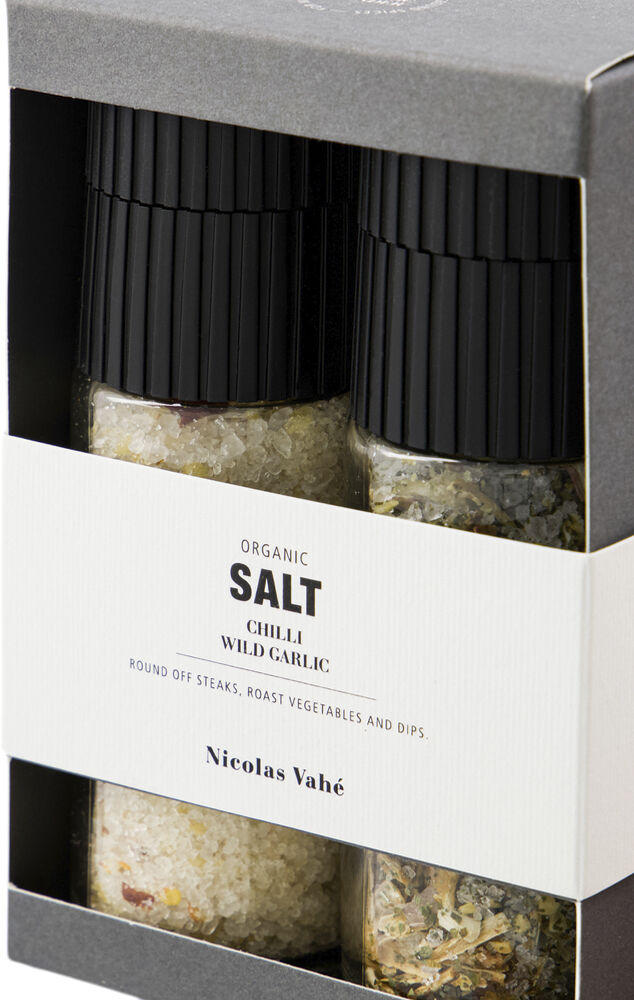 Gave&aelig;ske, Nicolas Vah&eacute; Organic Chilli salt & Wild garlic