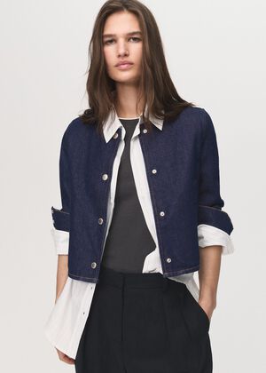 Denim crop jacket