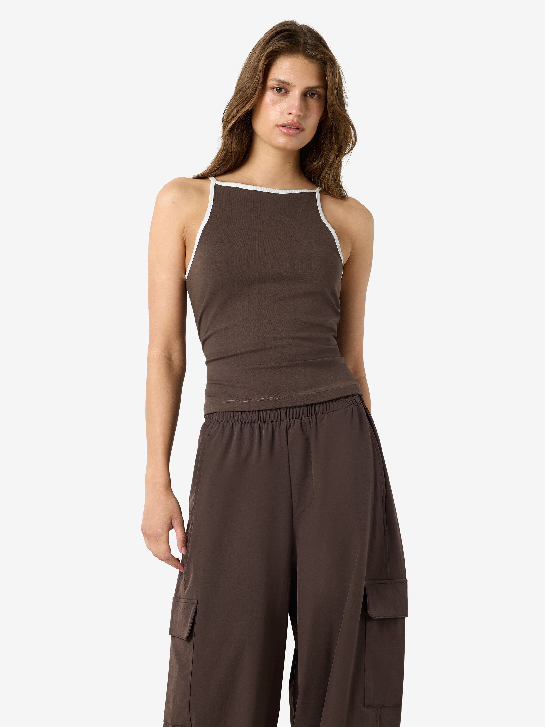 NMELLA SINGLET CONTRAST TANK TOP TN