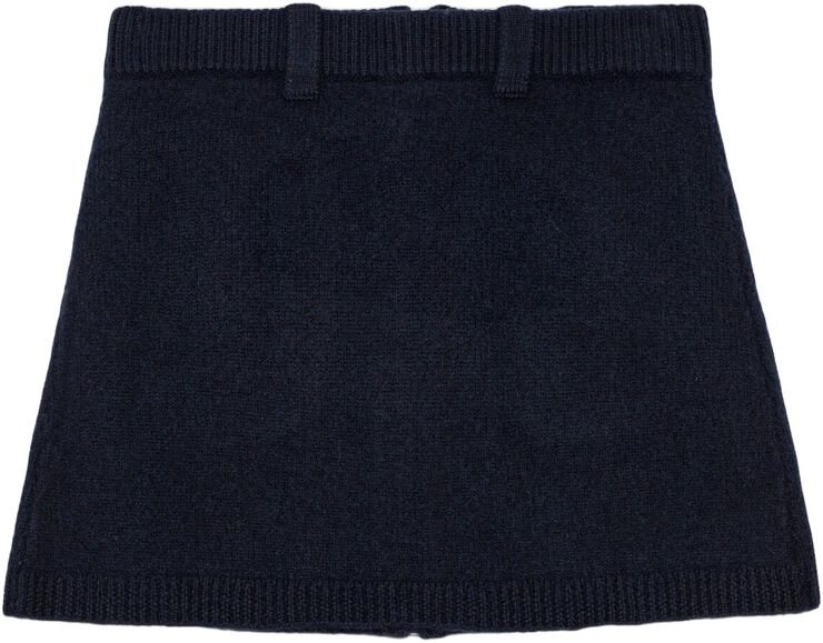 Boiled Wool Mini Skirt