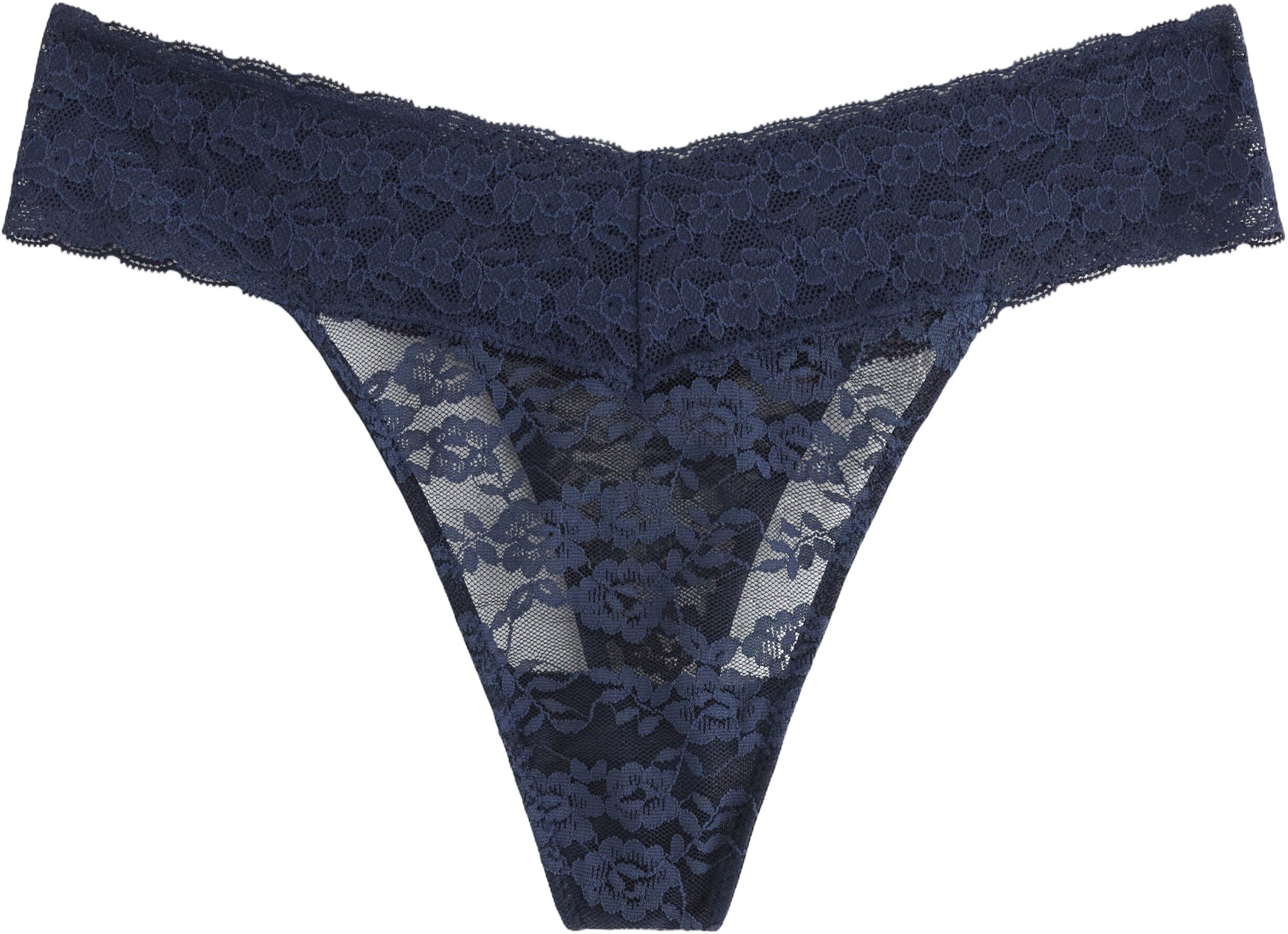 Stringtrosor i mjuk spets med l&aring;g m