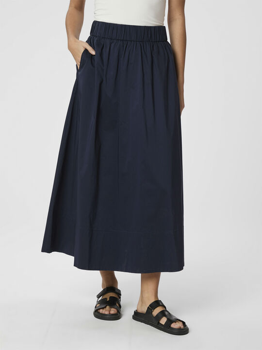 Yara Long Poplin Skirt