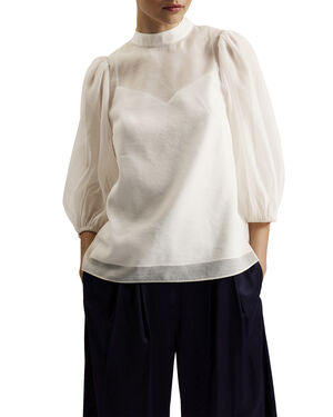 FRIAS Sheer Organza Top with Balloo