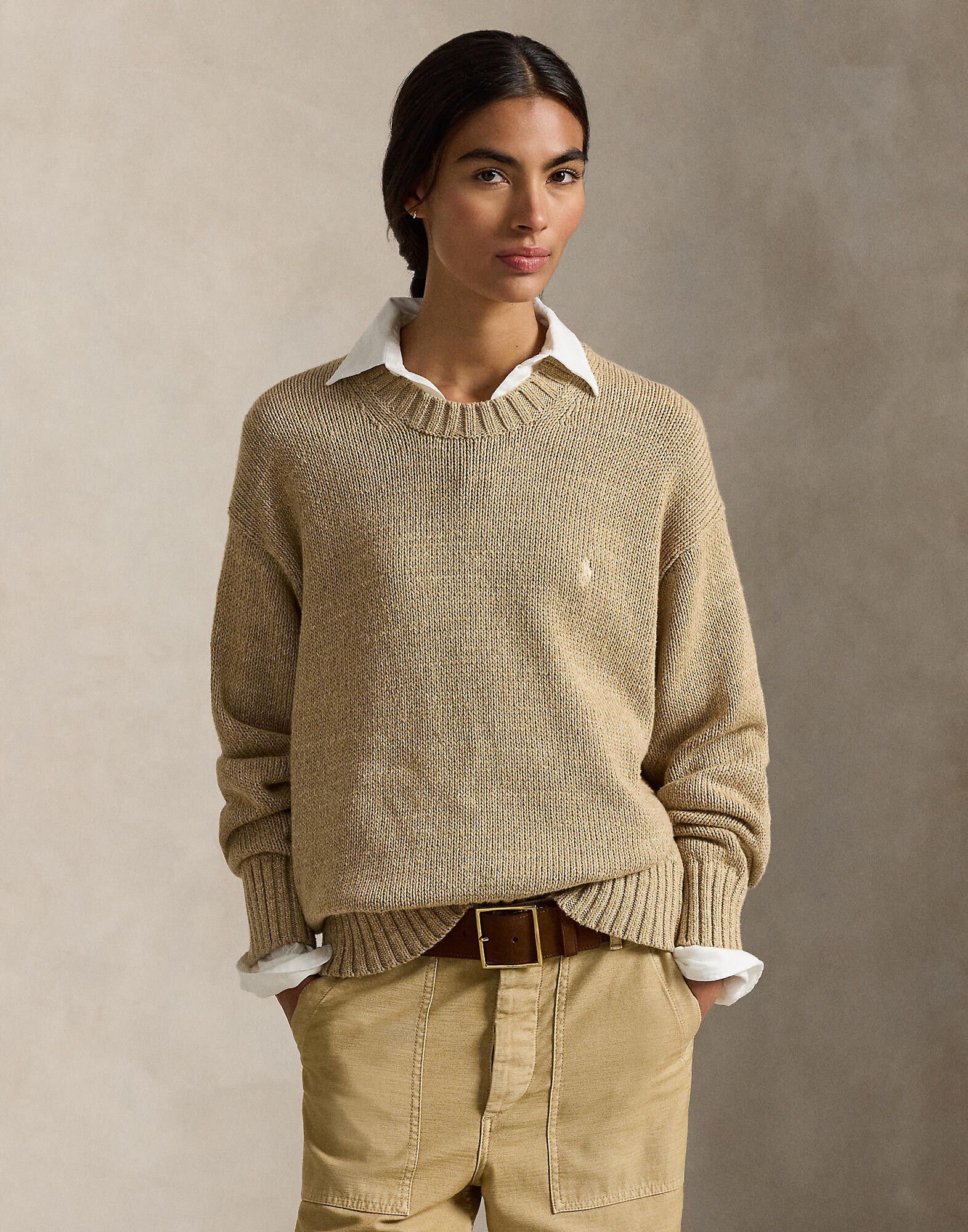 Logo Cotton Crewneck Sweater