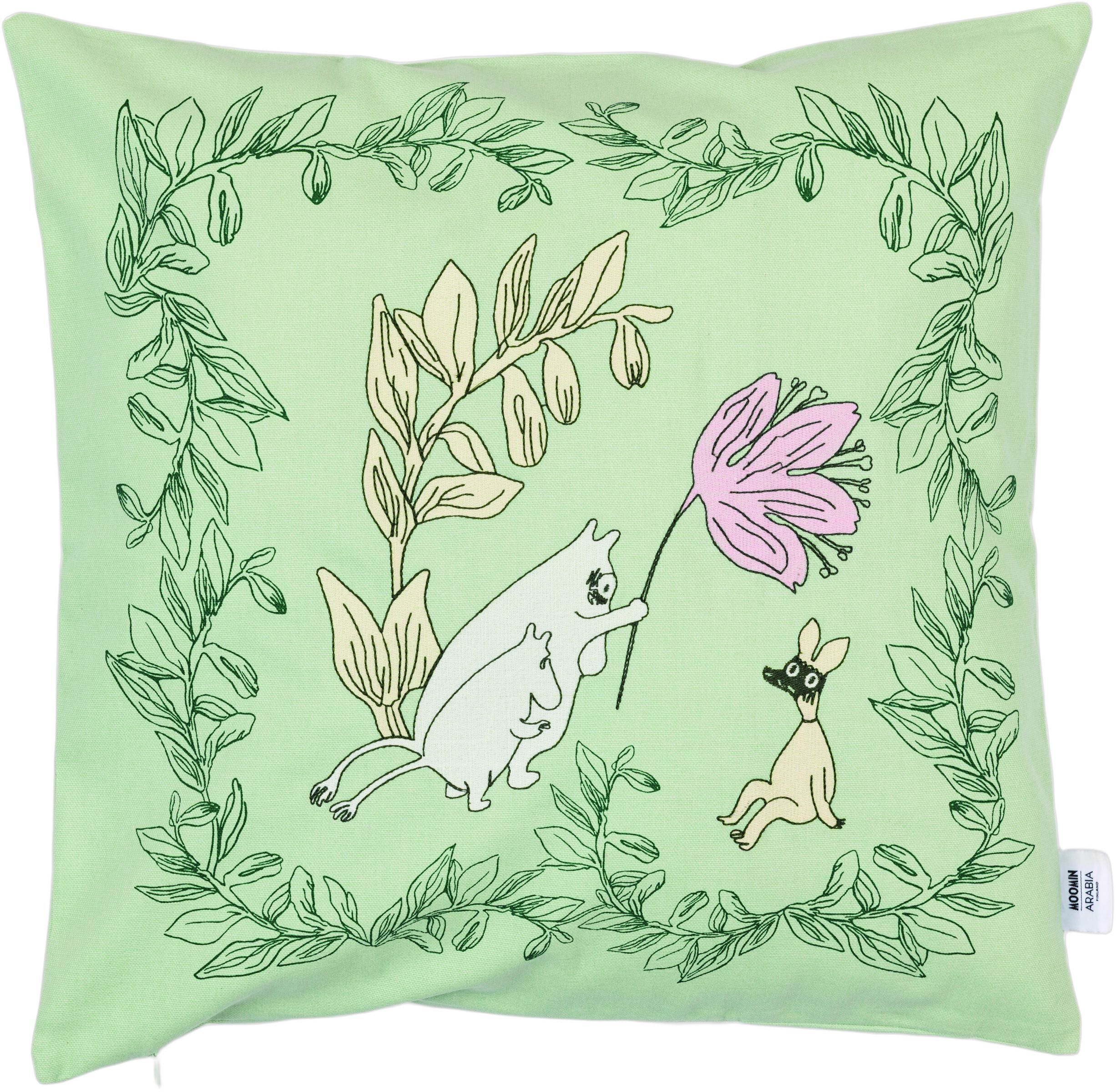 Moomin Arabia 50x50cm pudebetr&aelig;k gr&oslash;n GOTS