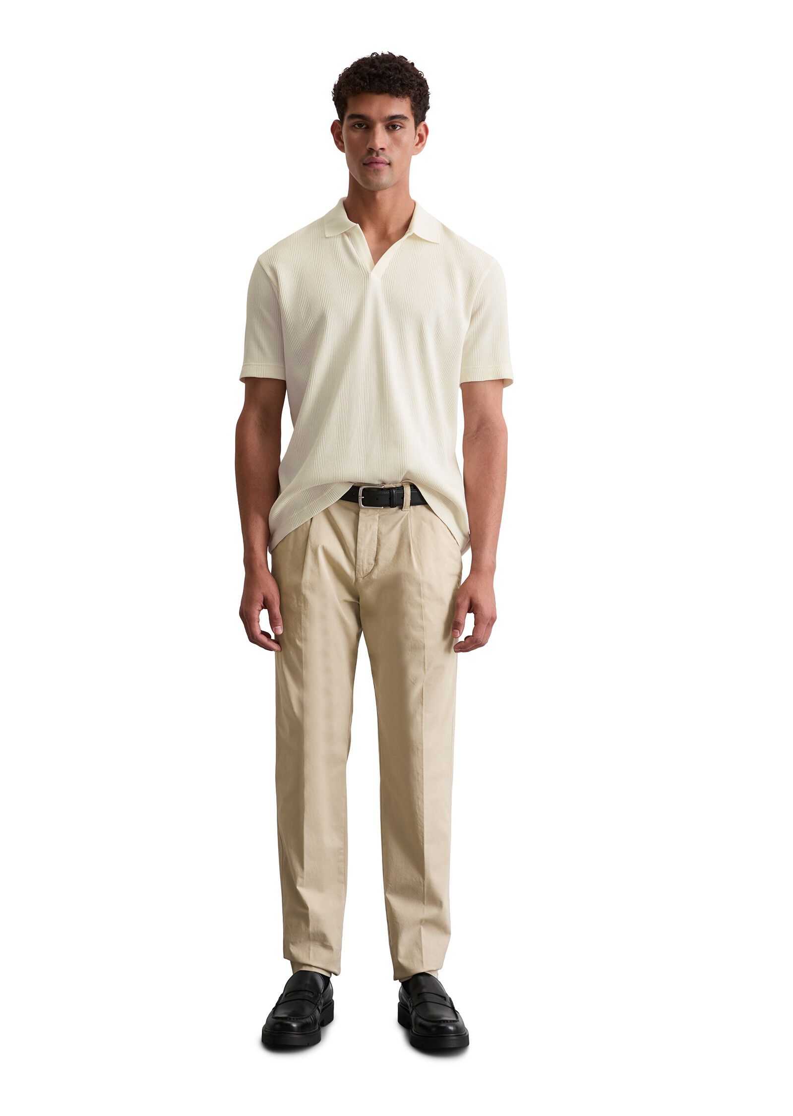 Polo shirt, short sleeve, ribbed co