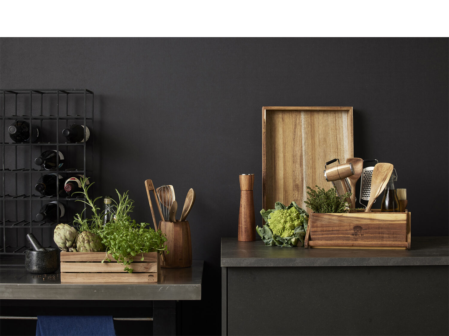 Kasses&aelig;t 2 stk. Akacietr&aelig;