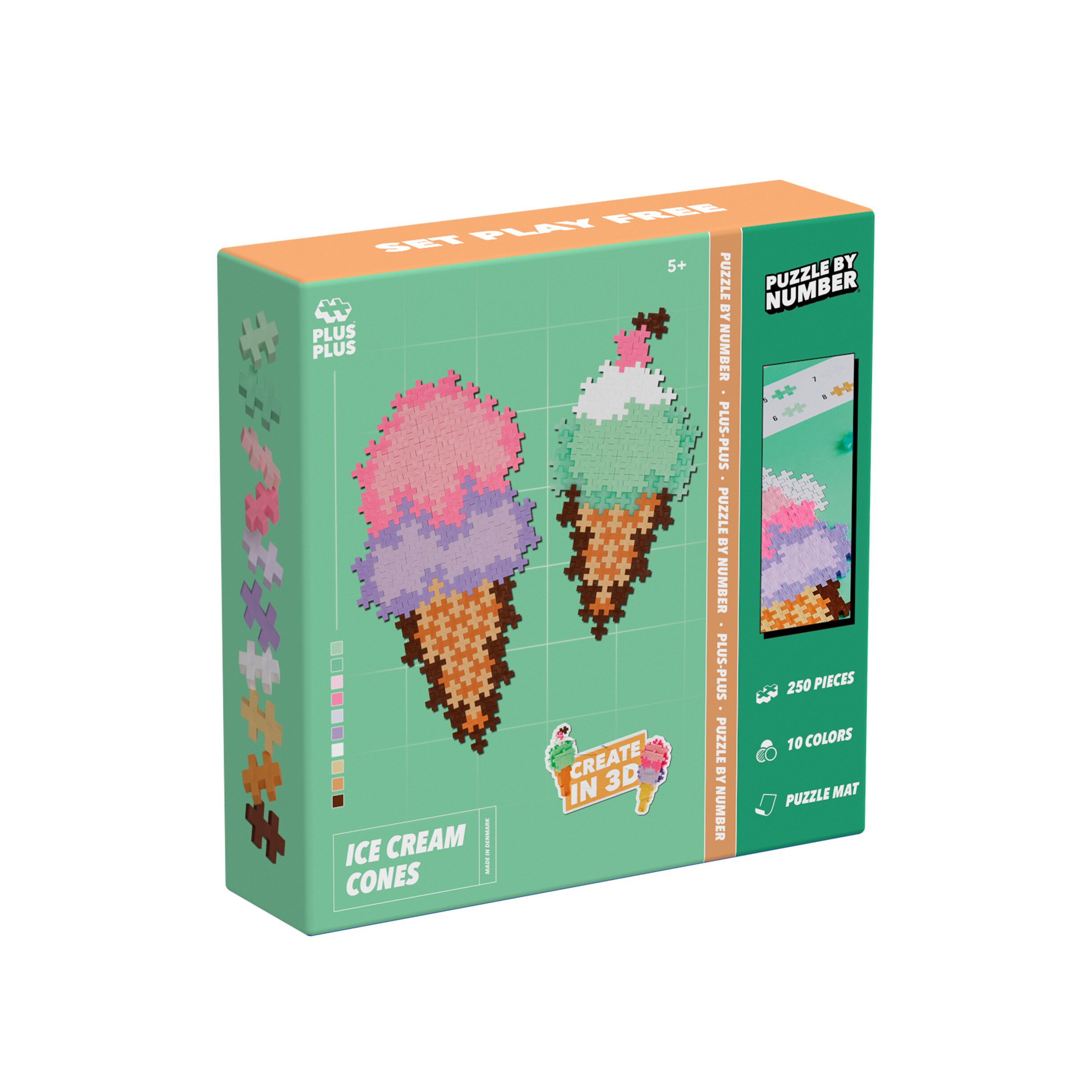 Plus-Plus Puzzle By Number Ice Creme