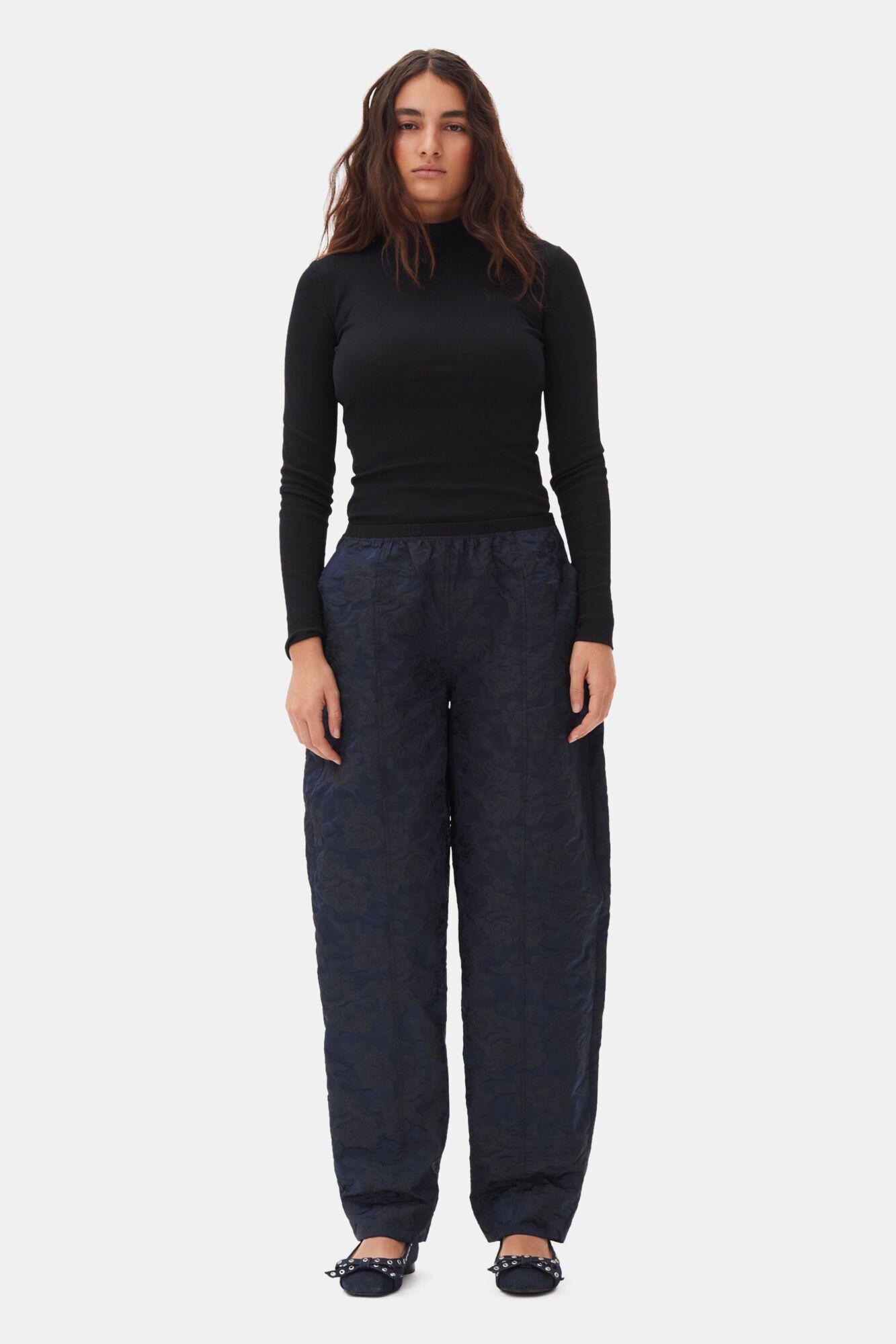 Botanical Jacquard Elasticated Curv