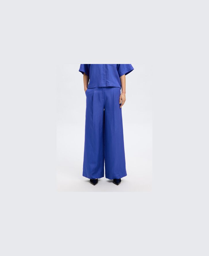 SLFLYRA HW WIDE LINEN BLEND PANT B
