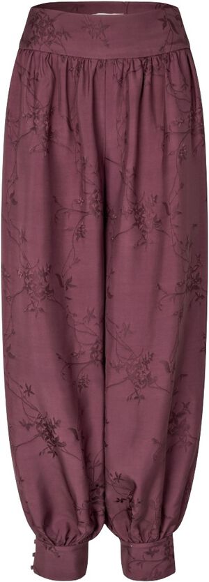 2548 Fluid Jacquard, Balloon Pants With Hem Cuff