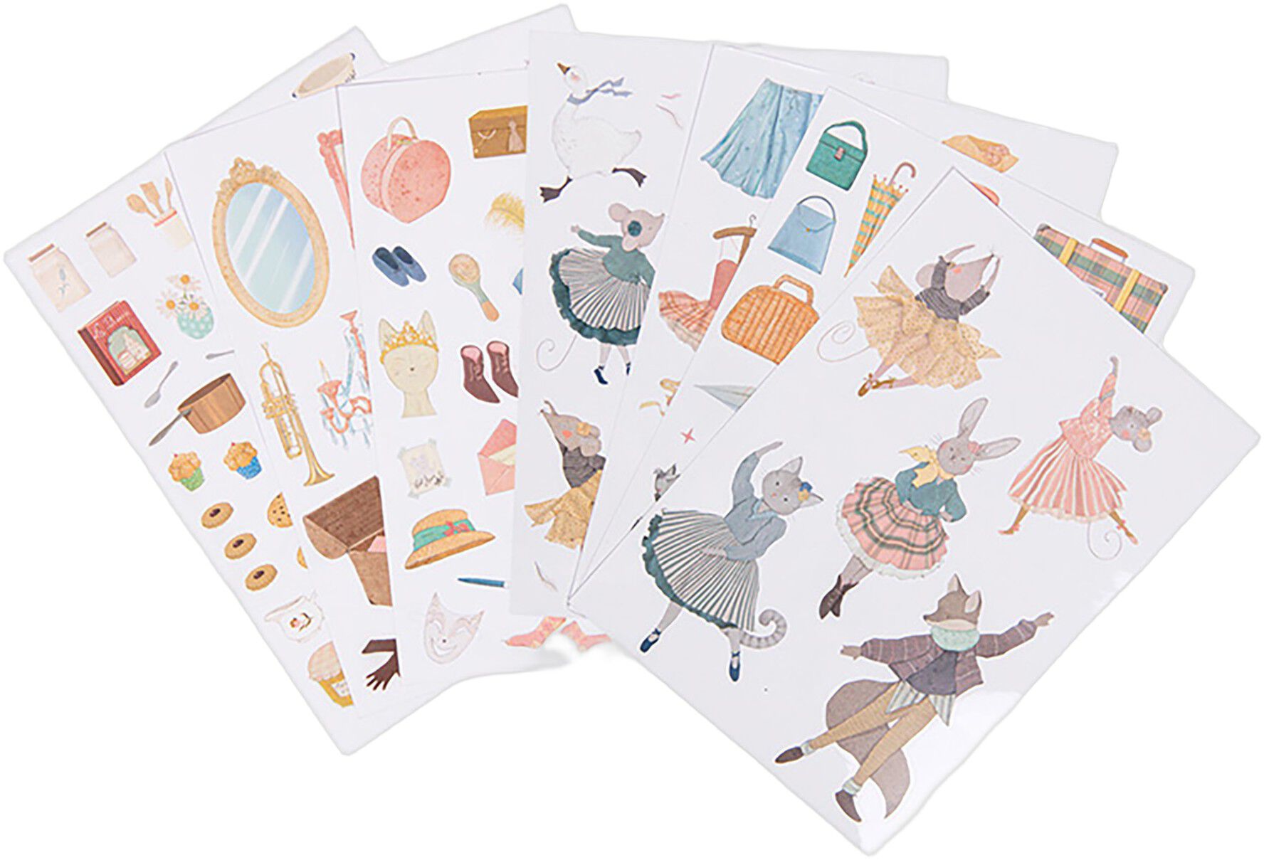 Moulin Roty - Malebog med 170 klisterm&aelig;rker - Den lille dans