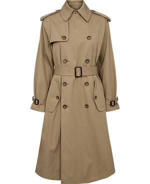 Double-Breasted Twill Trench Coat