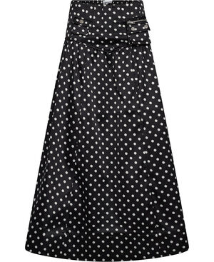 Printed Double Satin Corset Skirt