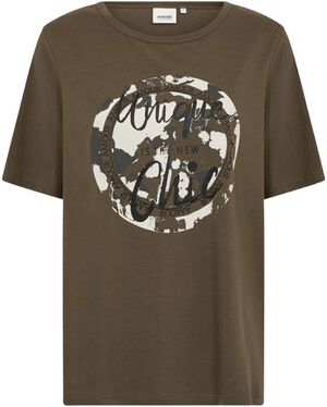 Curvy WA-HELENE 4 T-shirt M&oslash;rk brun