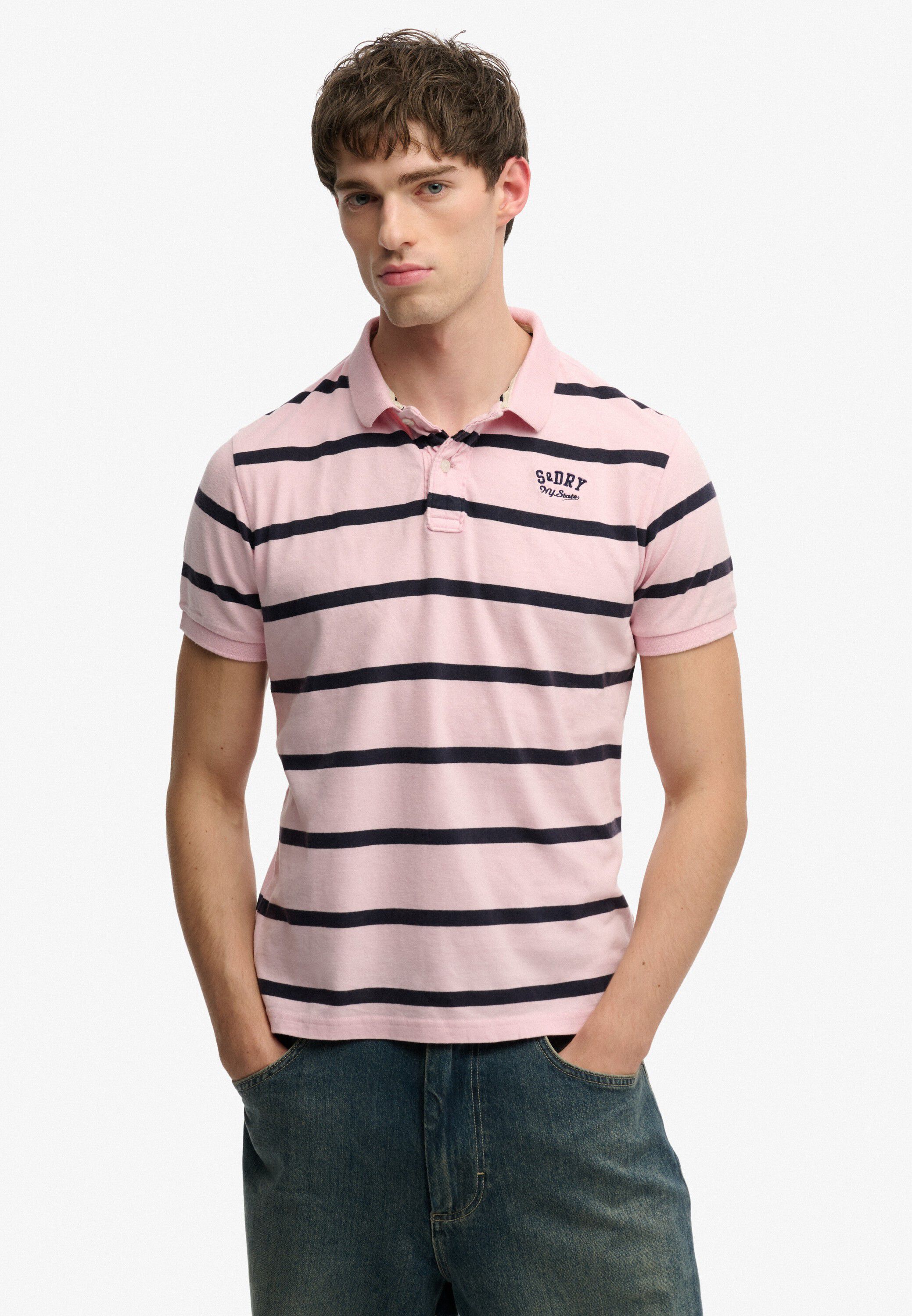 VINTAGE STRIPE JERSEY POLO