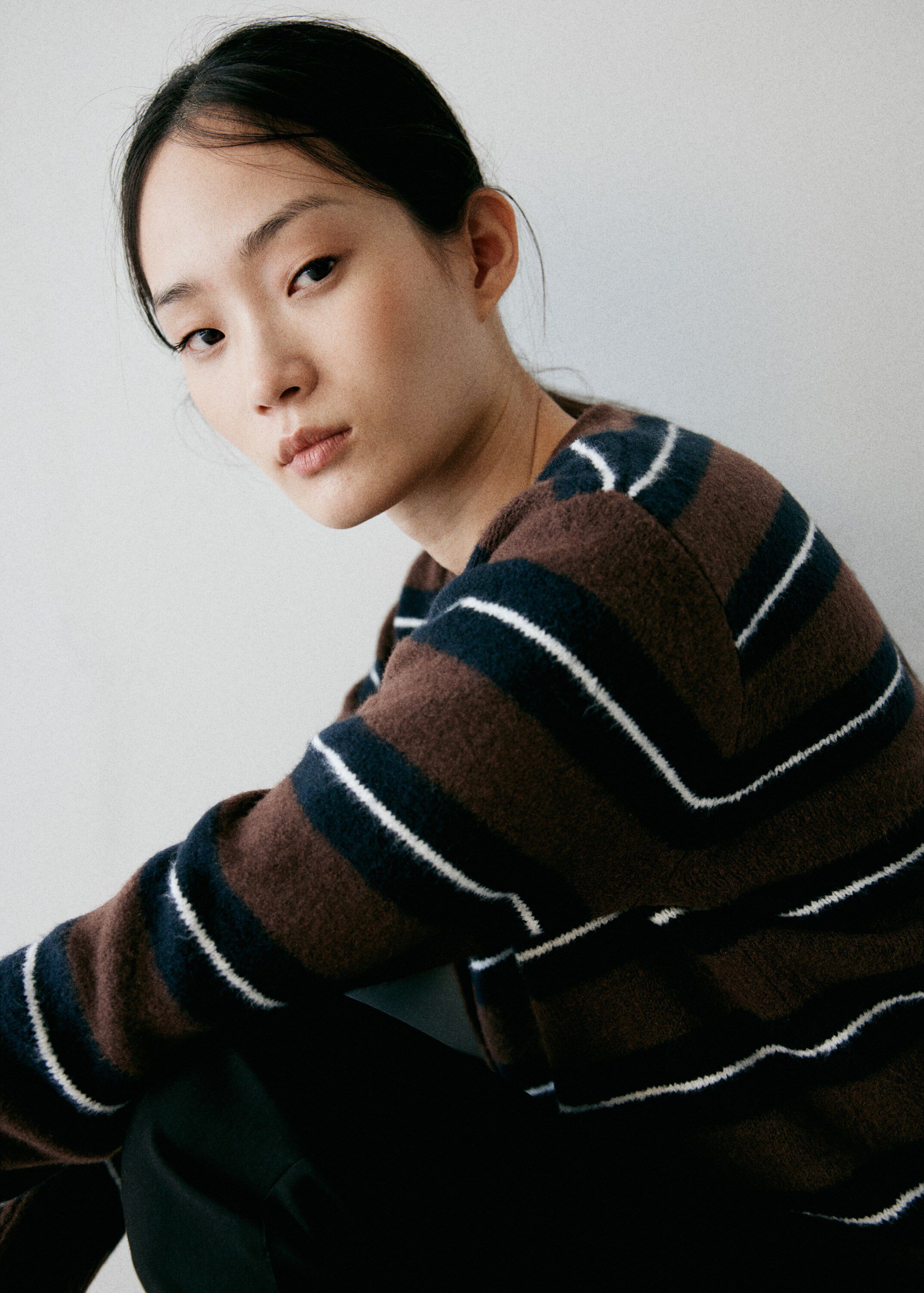Stripped knit cardigan