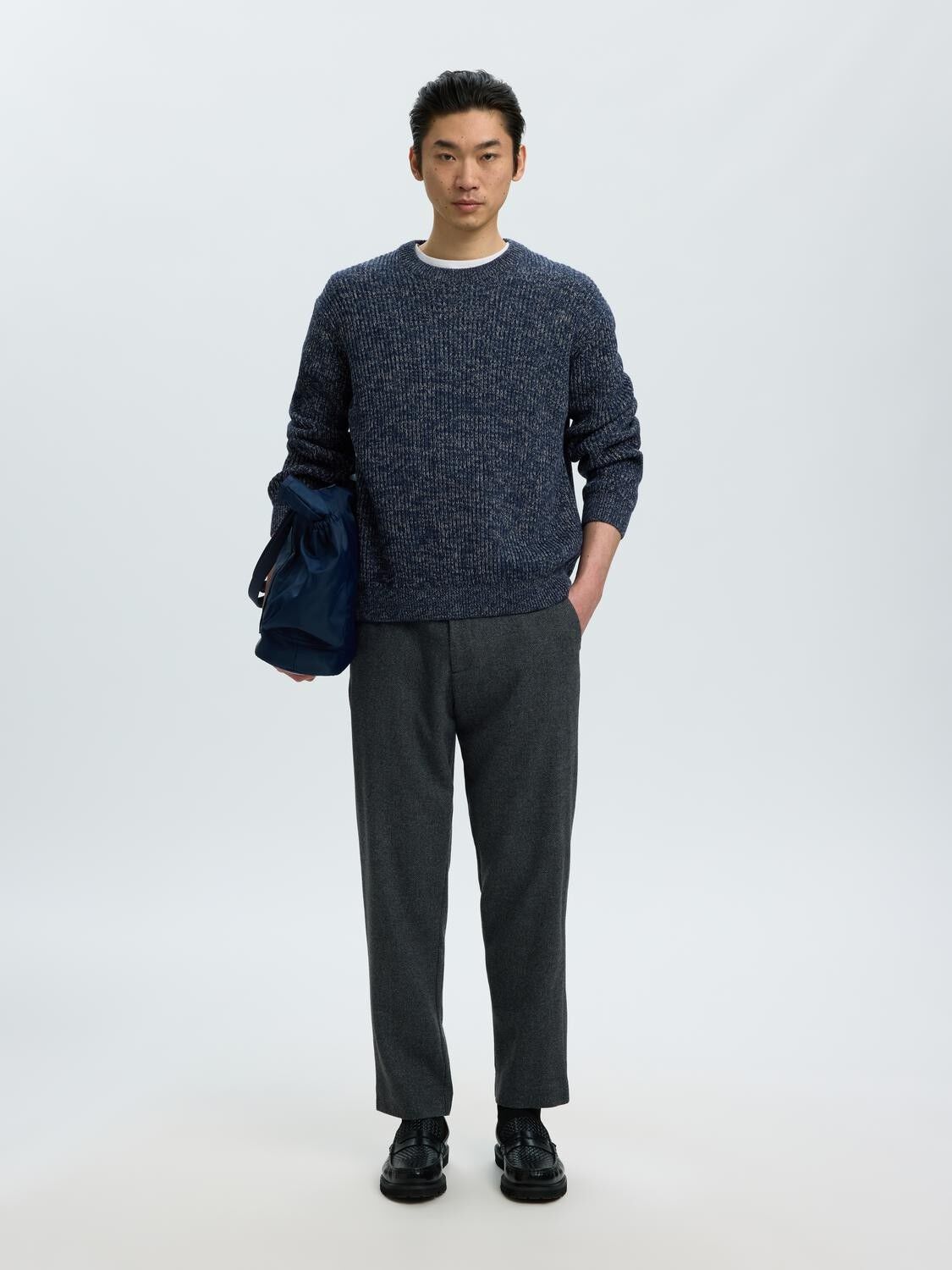 Slmtilum Ls Knit Rlx Crew Neck Noos