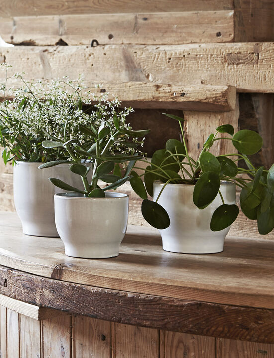 Urtepotteskjuler, hvid, Ø 12,5 cm