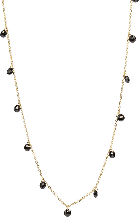 Susan Black Zirconia Necklace - Gold