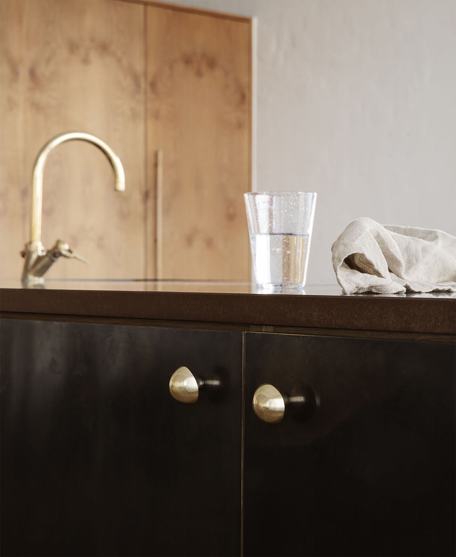 mushroom hook - brass