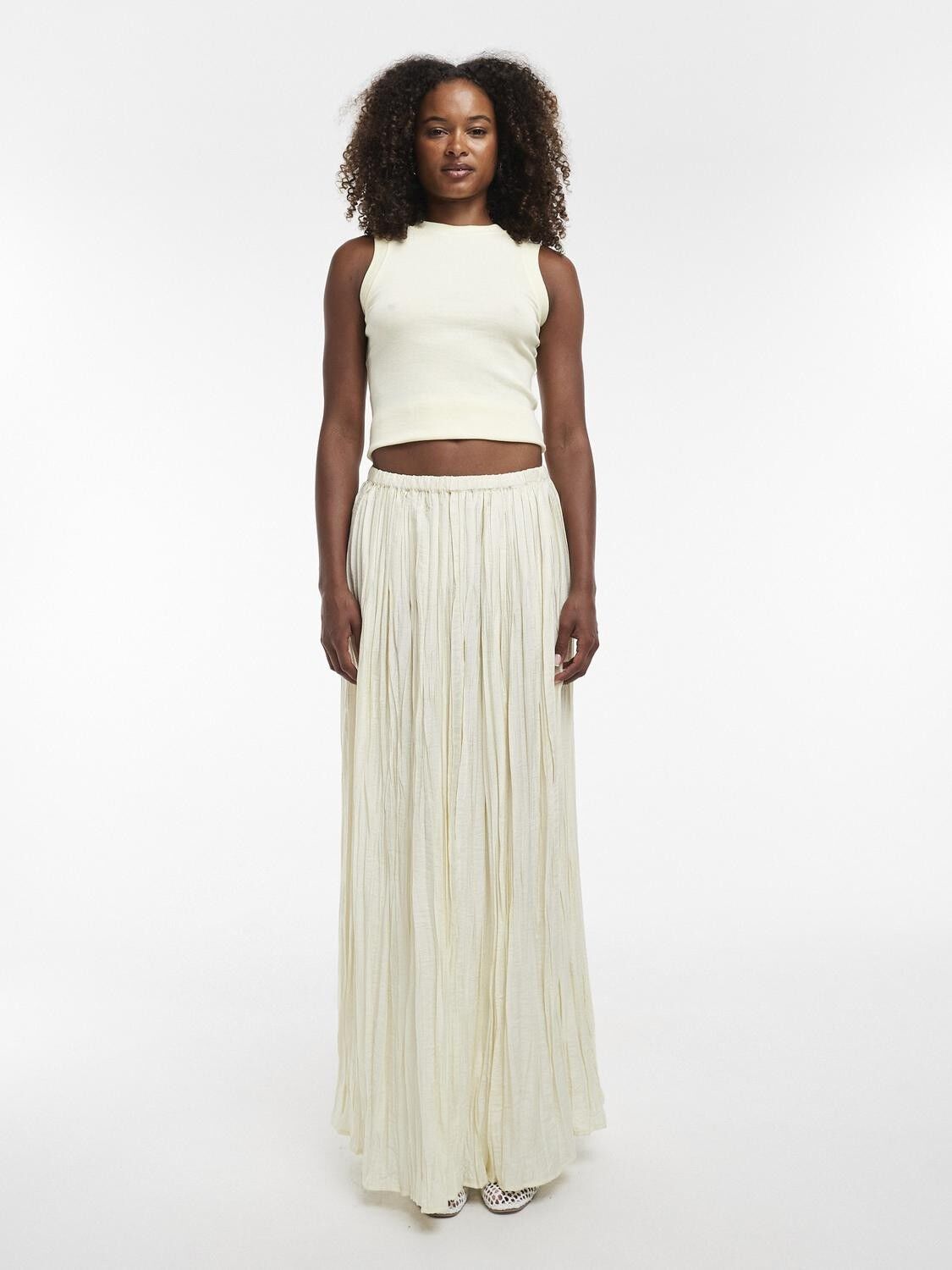 TSTHEA HR WAIST CRINKLE MAXI SKIRT