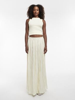 TSTHEA HR WAIST CRINKLE MAXI SKIRT