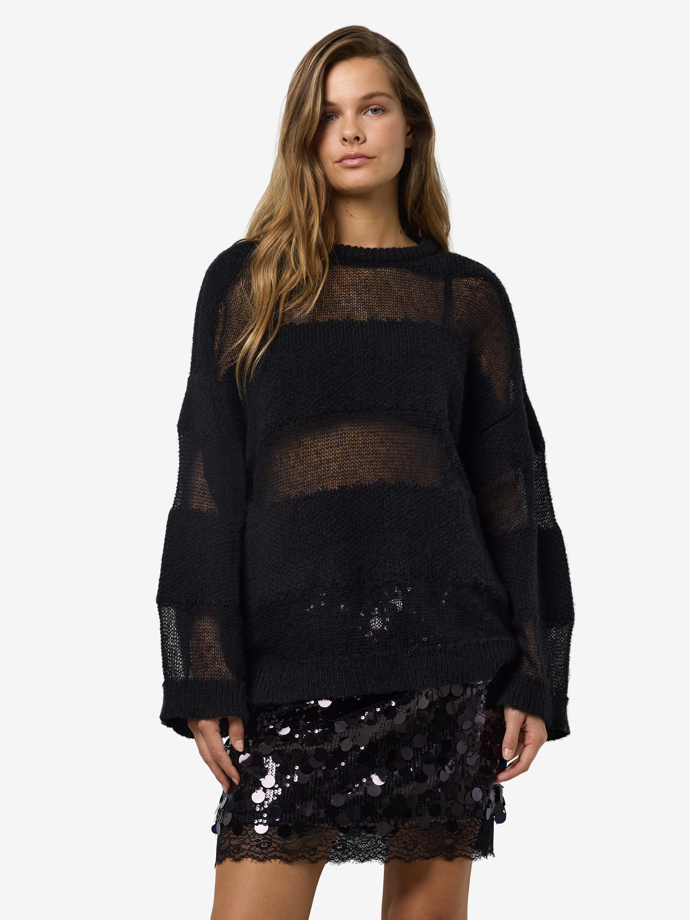 NMSELVI L/S JACQUARD KNIT FWD