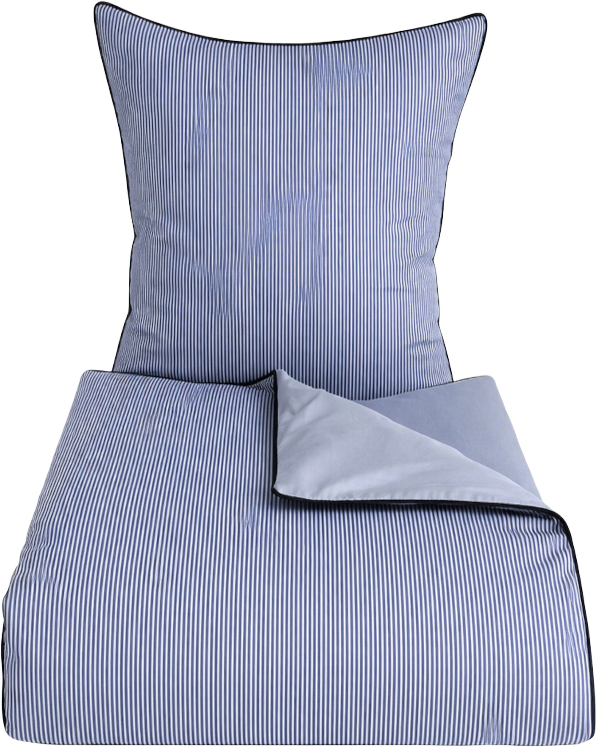 &Oslash;KOLOGISK SENGES&AElig;T - PIN STRIPE M/PIPING
