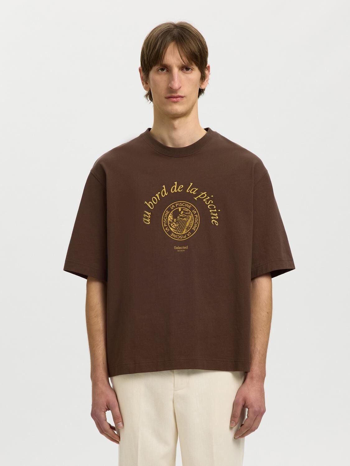 SLHBOXYNORMAN GRAPHIC SS O-NECK TEE