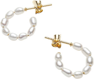 Small Hoop Pearl Earring