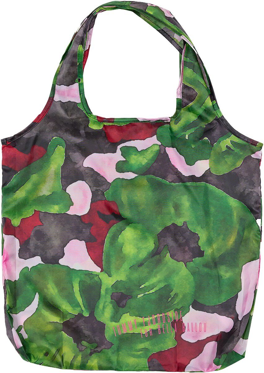GREEN FLOWERS Grocery Bag