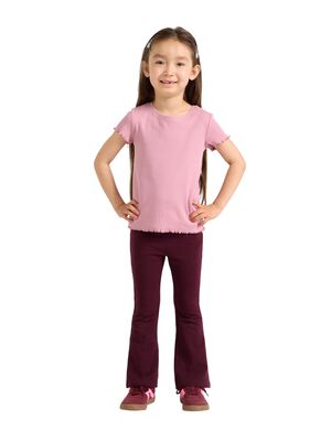Flared leggings in soft cotton jers