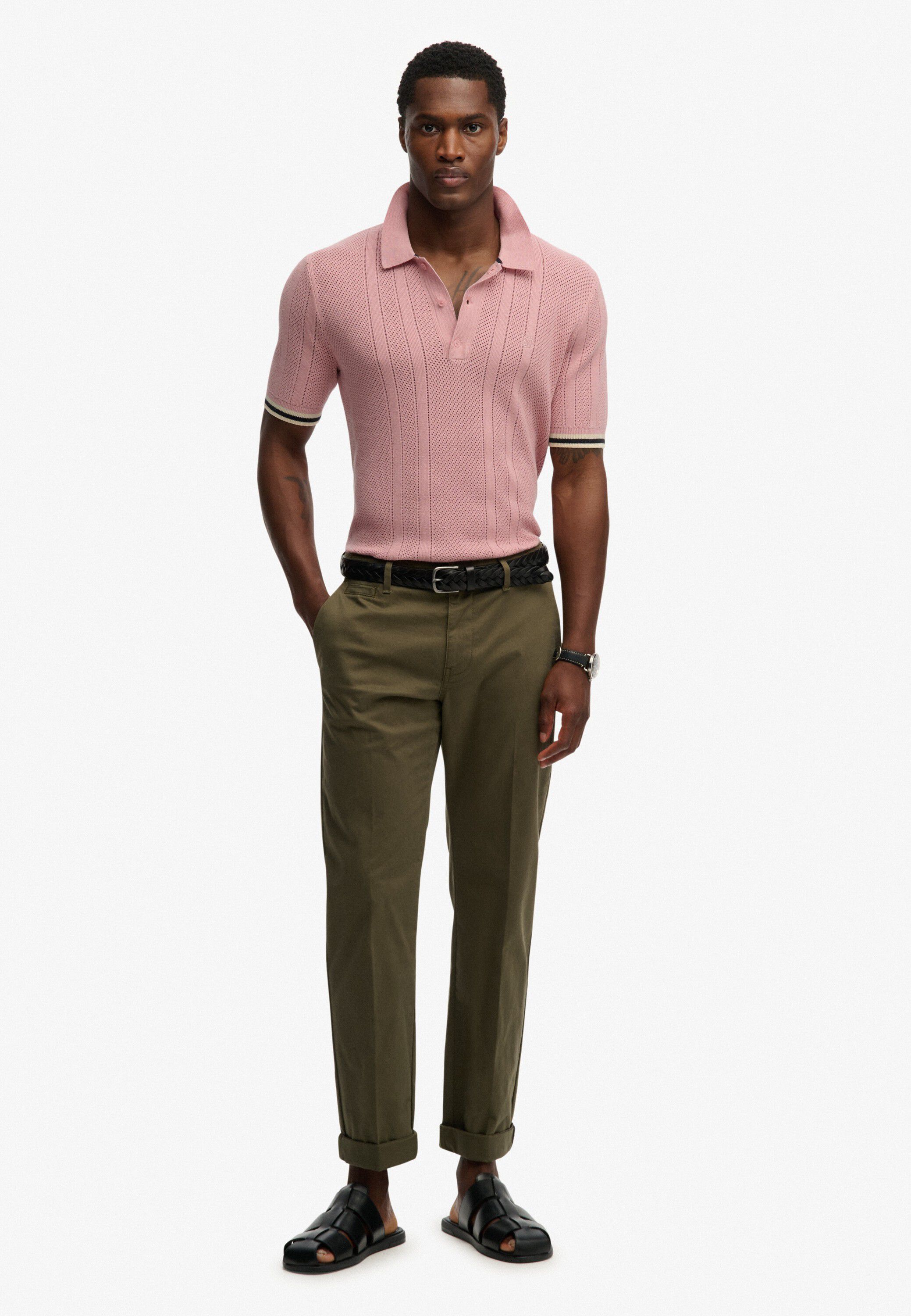 KNITTED TEXTURE S/S POLO