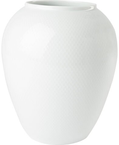 Rhombe vase 25cm, white