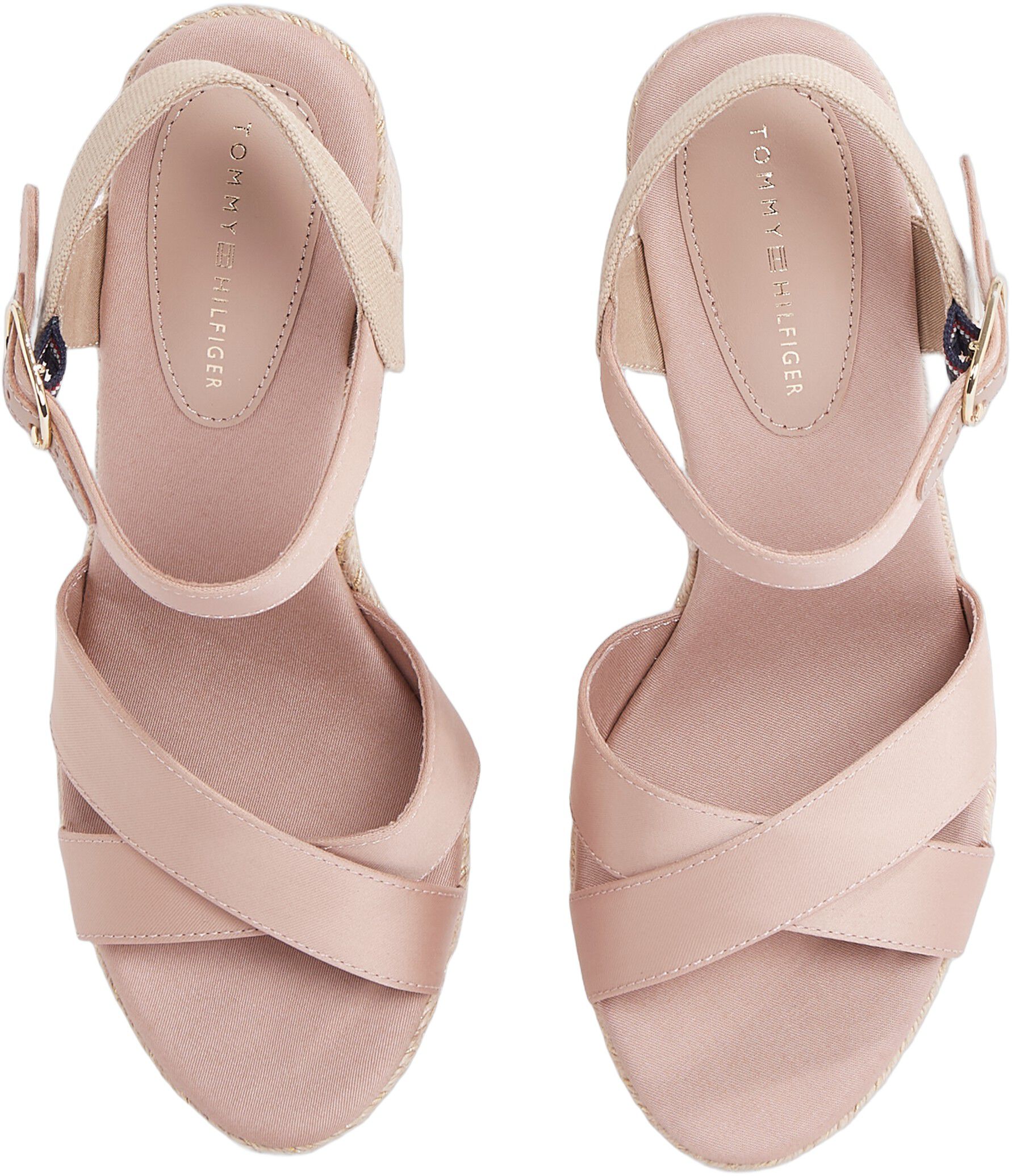 SATIN HIGH WEDGE ESPADRILLE
