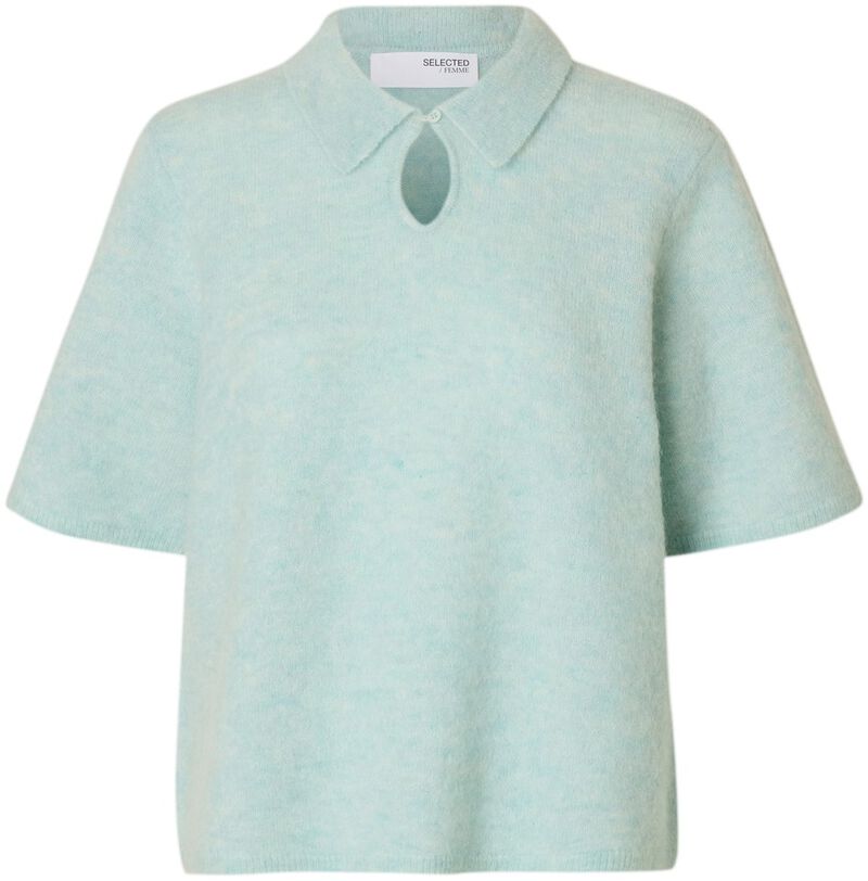 Slfsia Ras 2/4 Knit Key Hole Collar