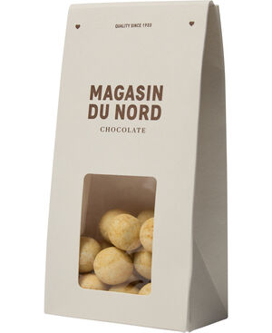 Æske, Lakridsdragé m/ hvid chokolade & mango 100 g