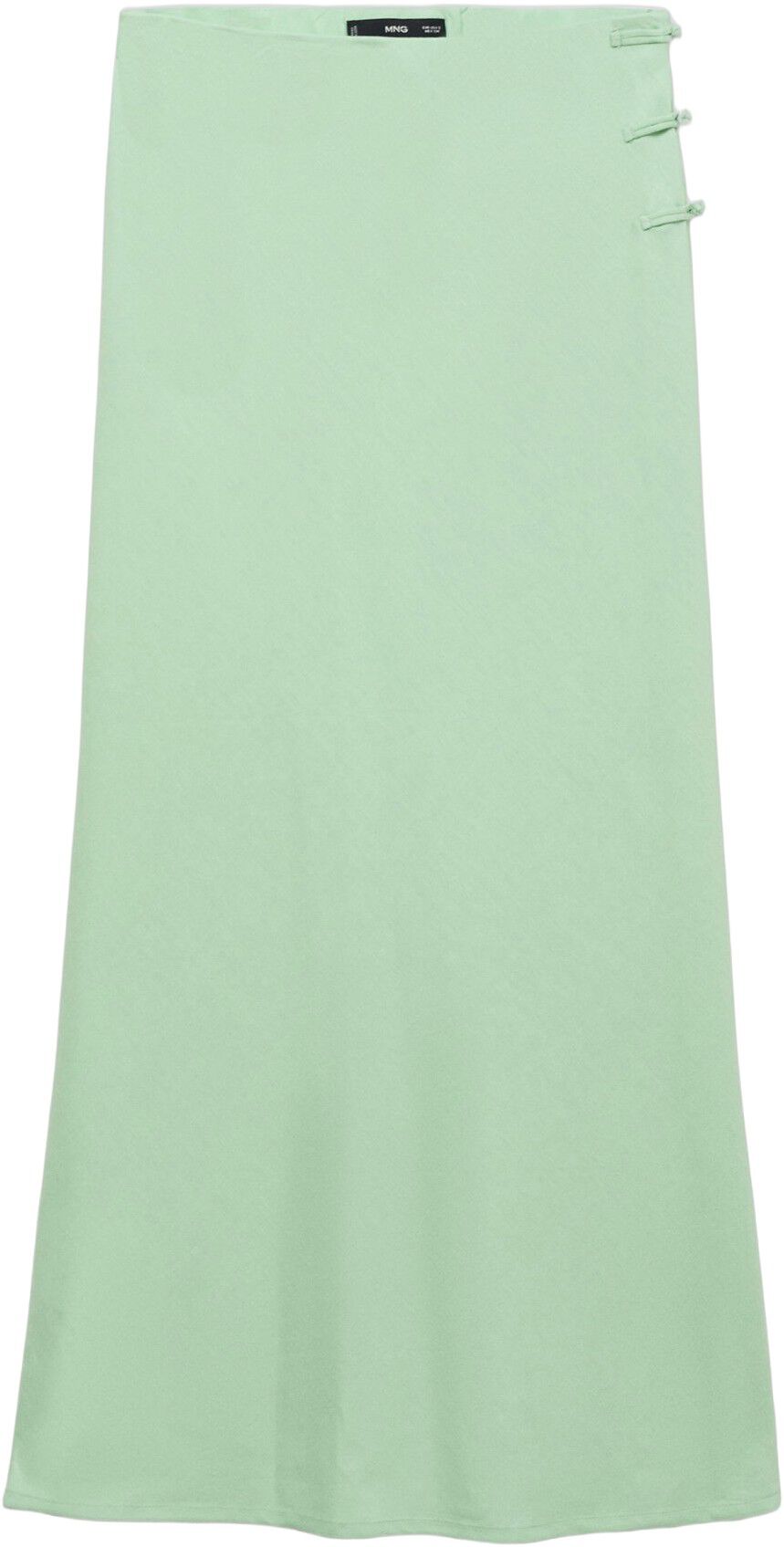 Linen-blend straight skirt