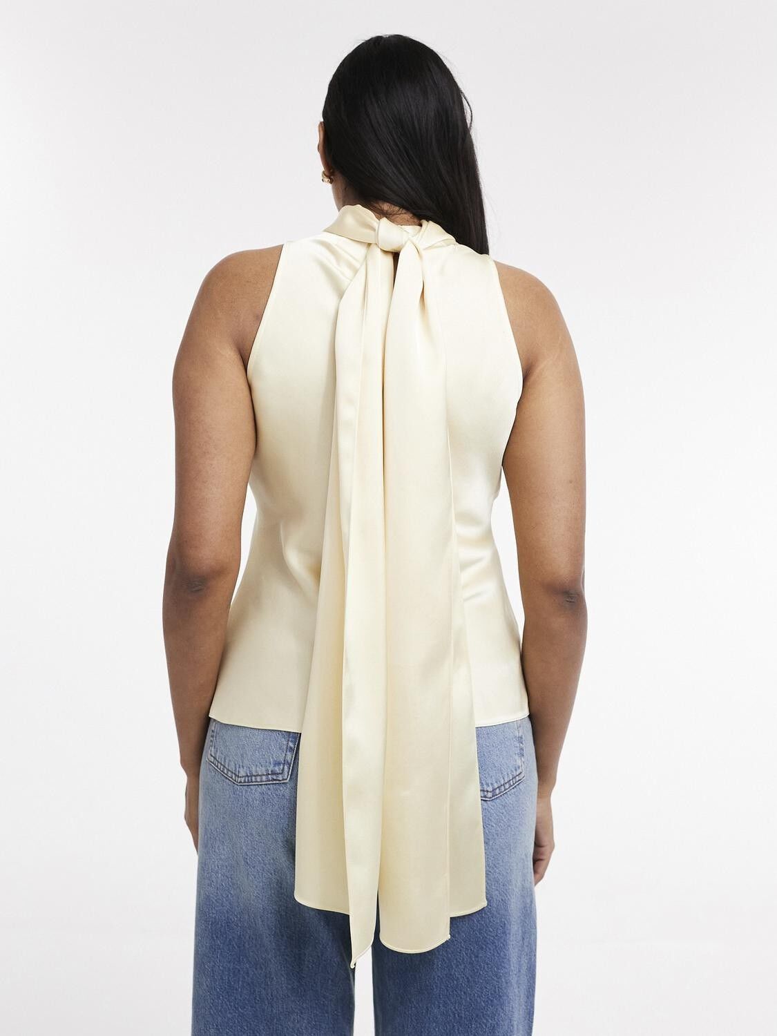 TSEVINE SCARF TOP WVN