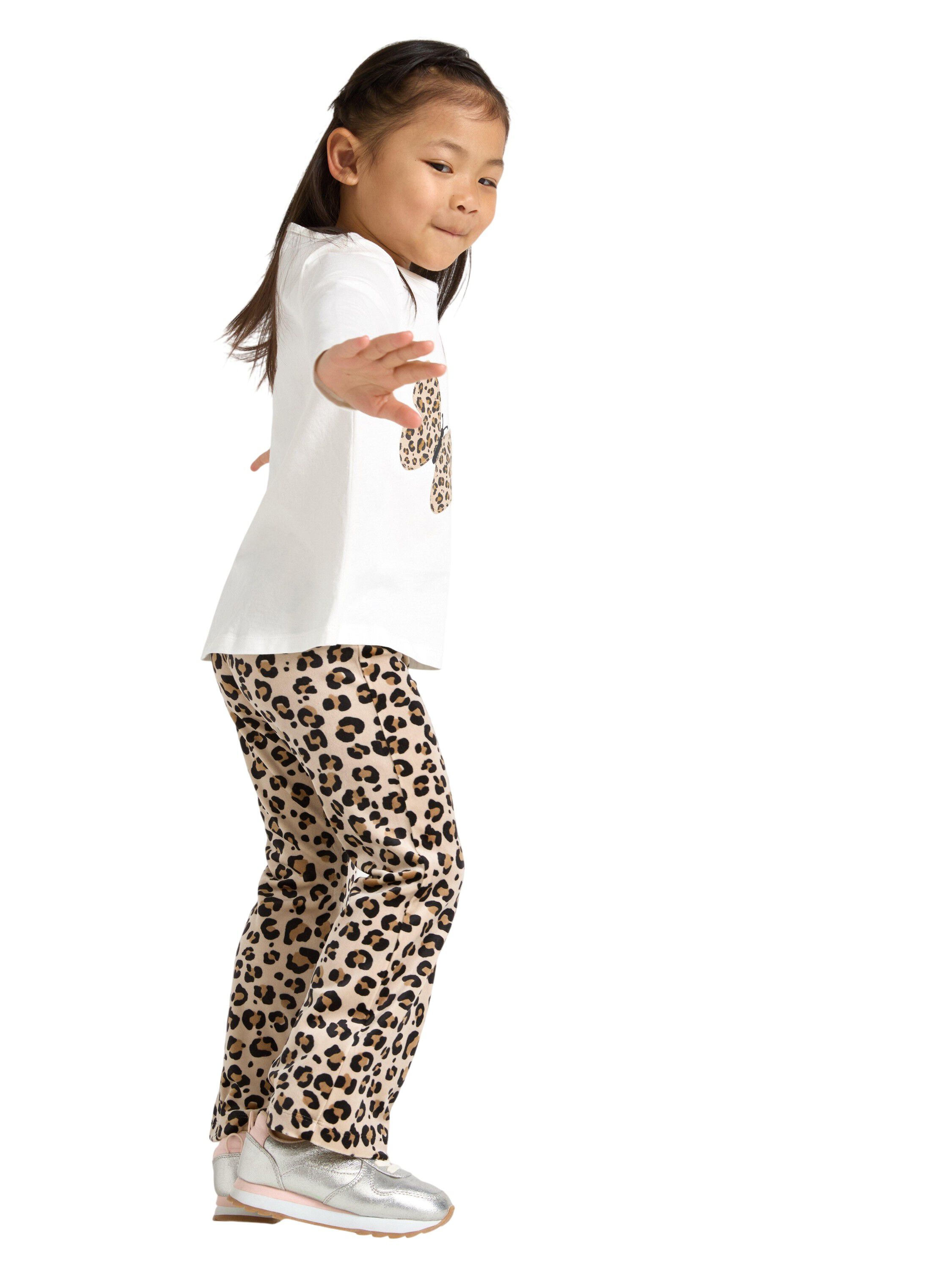 Soft velour leggings with an adjust