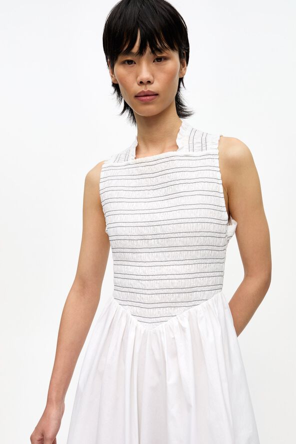 Washed Stretch Cotton Smock Midi St