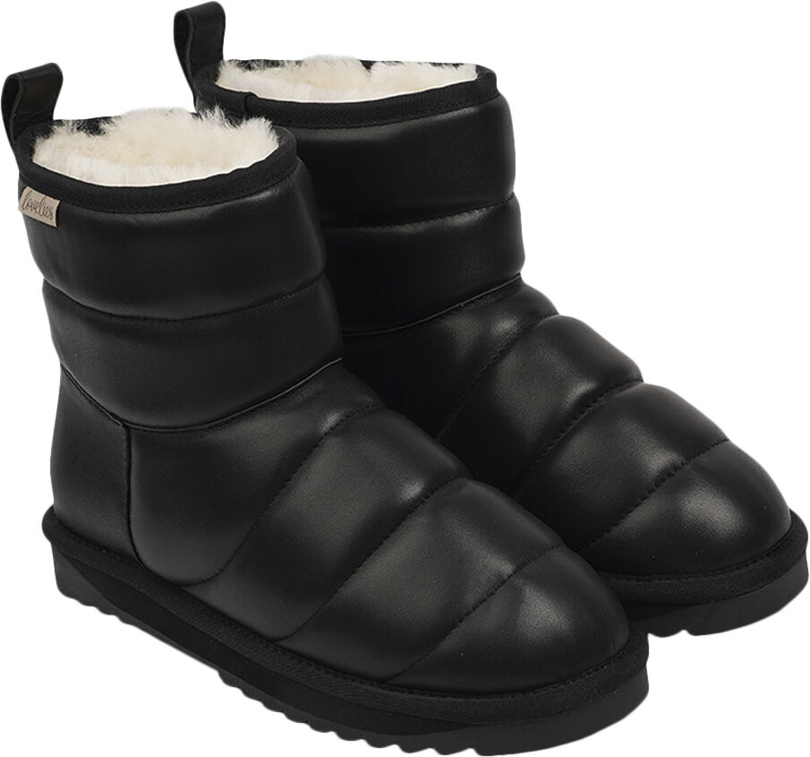 NEBO - LEATHER HIGH BOOTS WITH SHEARLING