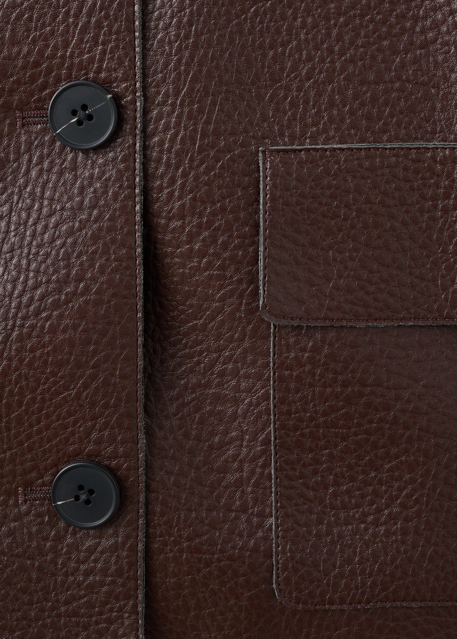 Faux-leather jacket with pockets