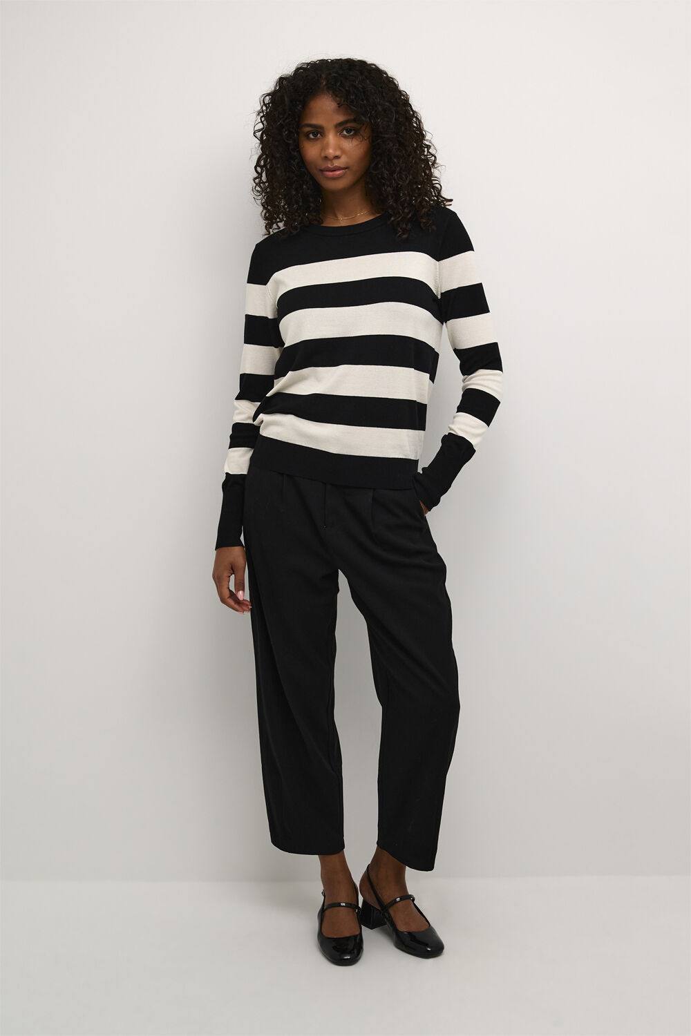 KAlizza Striped Knit Pullover