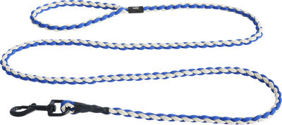 HAY Dogs Leash-Braided-Blue, off-wh